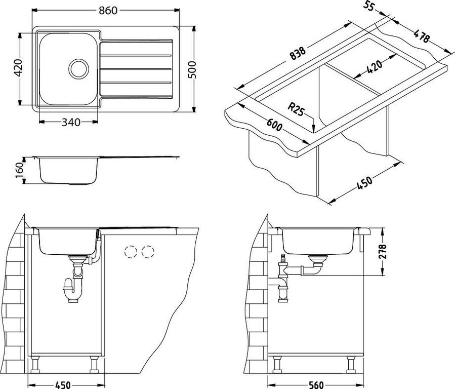 Alveus LINE 20 NAT-90 860X500 (1065560)
